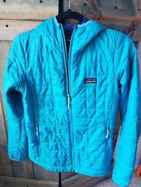 Patagonia Nano Puff Hoody - Bright Curaçao Blue Quilted Hooded Jacket
